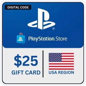 Пополнение счета PlayStation Store на 25 USD / Код активации доллары / Подарочная карта Плейстейшен Стор США / Gift Card (USA)