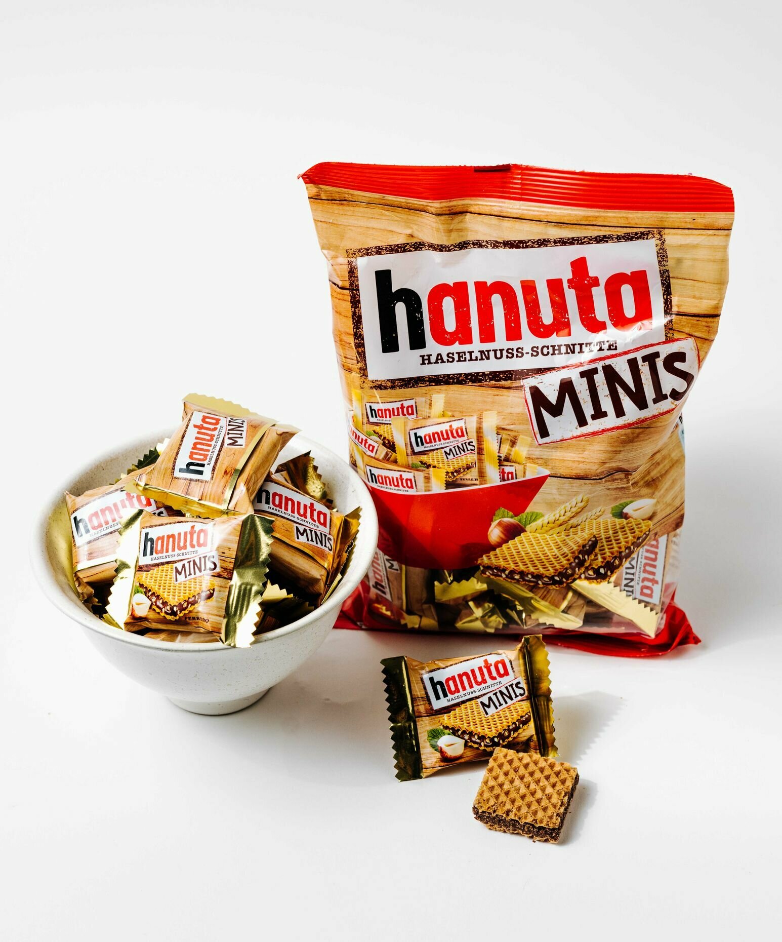 Вафли Hanuta minis Hazelnut Wafers, 200 г, 19 шт. в уп.