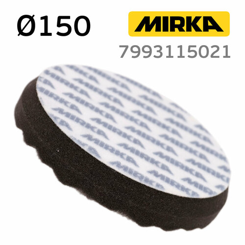 Полировальник Mirka 150мм рельефный черный, поролоновый полировальный диск на липучке мягкий поролоновый полировальный диск menzerna 150 мм