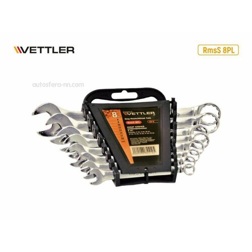 VETTLER RMSS8PL Набор ключей комбинированных (8пр) 8-19мм пласт. держатель VETTLER vettler rmss8pl набор ключей комбинированных 8пр 8 19мм пласт держатель vettler