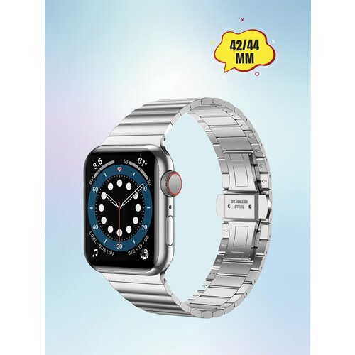 Блочный металлический браслет для часов Apple Watch 1/2/3/4/5/6/SE 42/44 мм