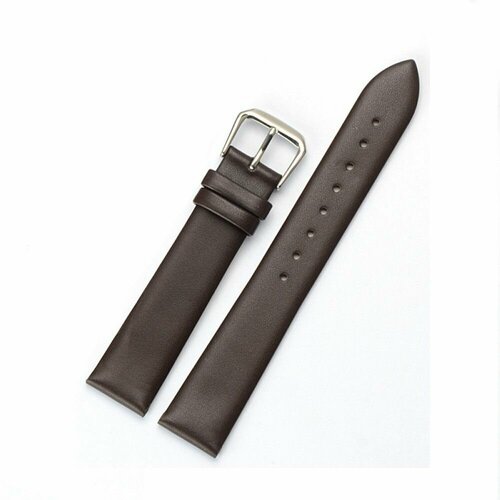 Ремешок HASPIC, фактура гладкая, размер 20/18 M, коричневый