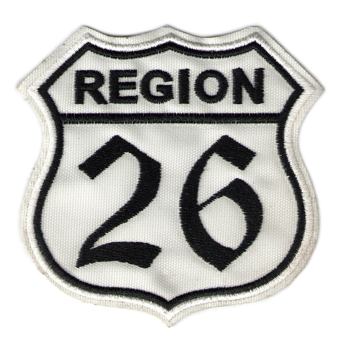 Шеврон регион 26 - ставропольский край белый - фото 1.