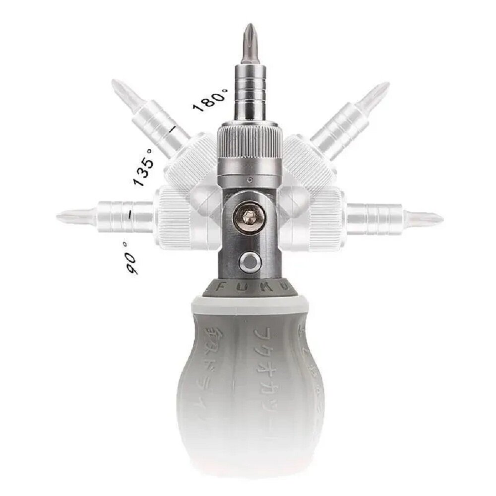 Угловая отвертка с набором бит 8 в 1 — фото 1