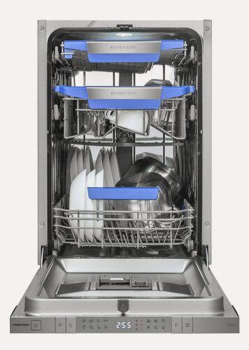 Изображение товара Посудомоечная машина узкая встраиваемая с инвертором MEFERI MDW4583 COMFORT PLUS (Модификация 2026 года) 45 см, автооткрывание, аквастоп, таймер