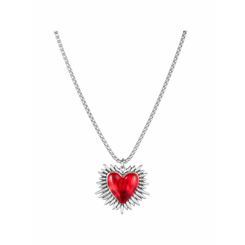 Колье LUMINORA длина 50 см серебряный серый красный 3230₽