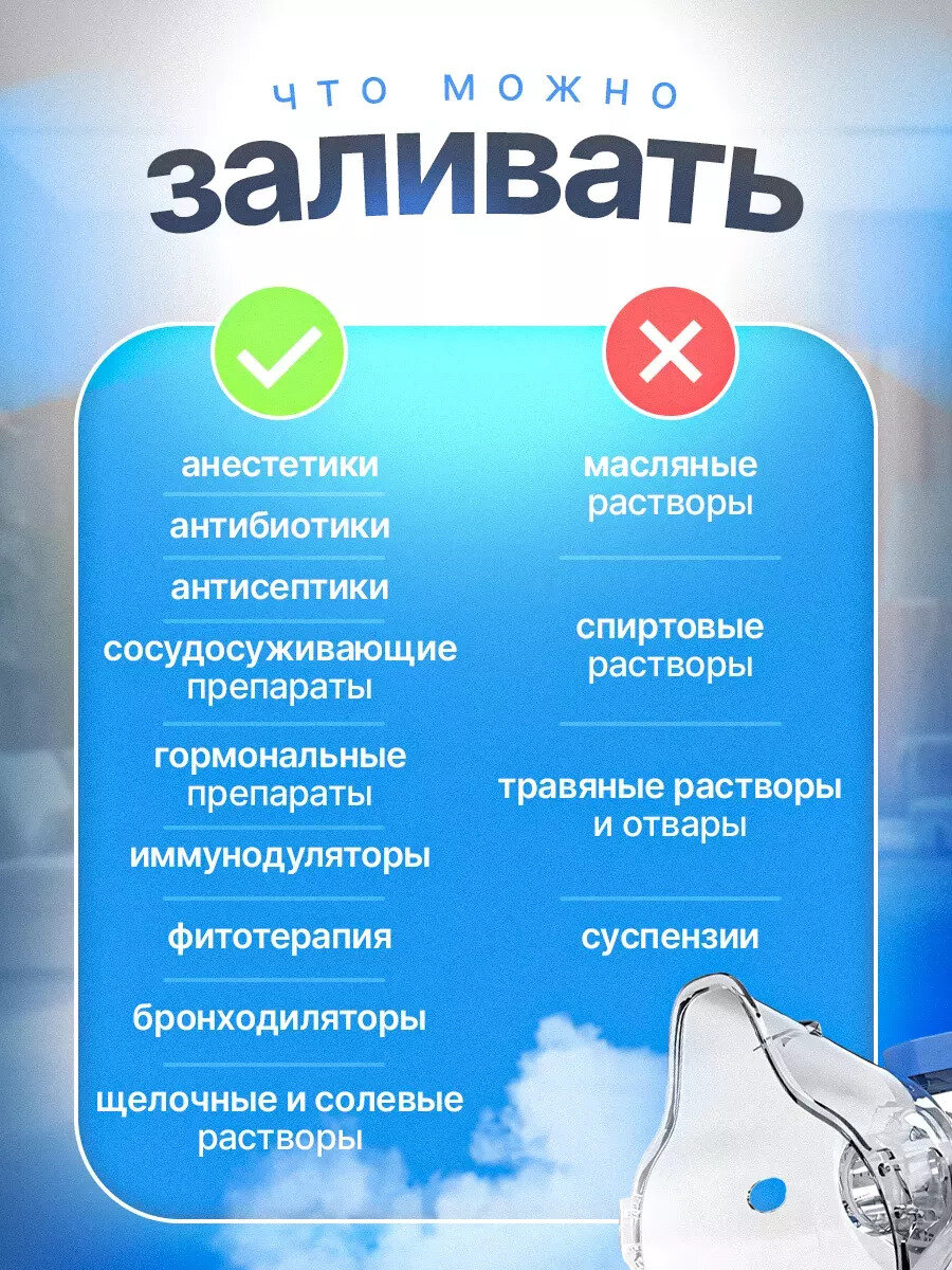 Ингалятор-небулайзер, меш, от батареек/сети, портативный 0.5-5.0 мкм — фото 1