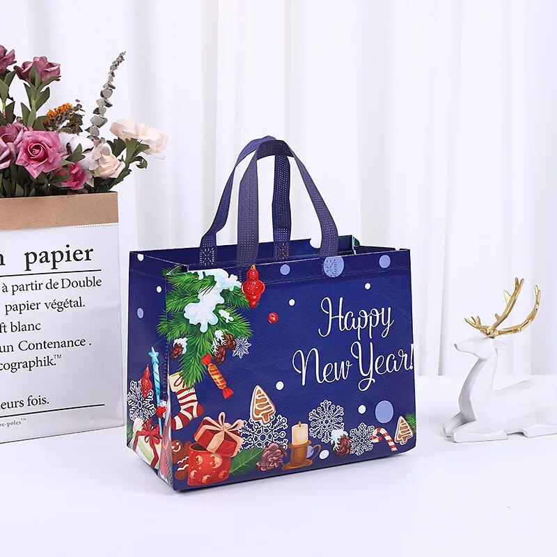 Рождественские пакеты нетканое полотно набор из 4 штук 03 32x25x17cm as show