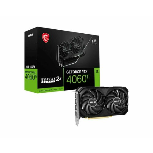 Видеокарта MSI NVIDIA GeForce RTX 4060 Ti VENTUS 2X BLACK OC 8GB 55520₽