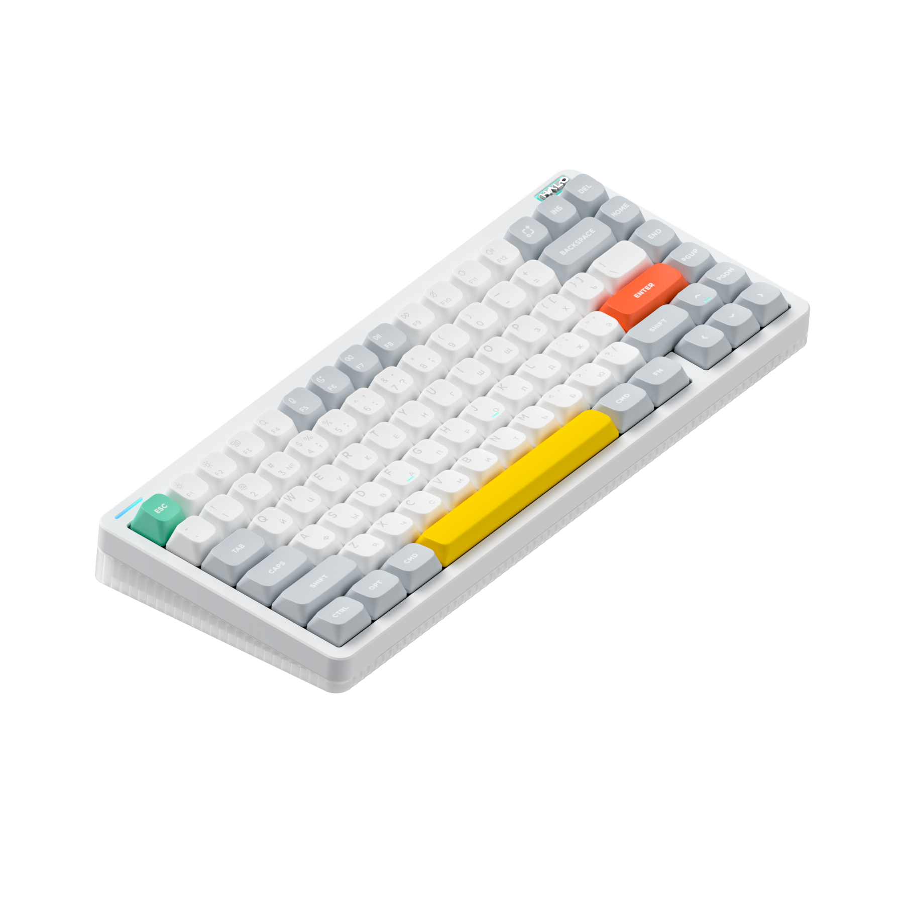 Беспроводная механическая клавиатура QMK Nuphy Halo75 V2 Ionic White(русская раскладка), RGB, Hot Swap, Limon Switch
