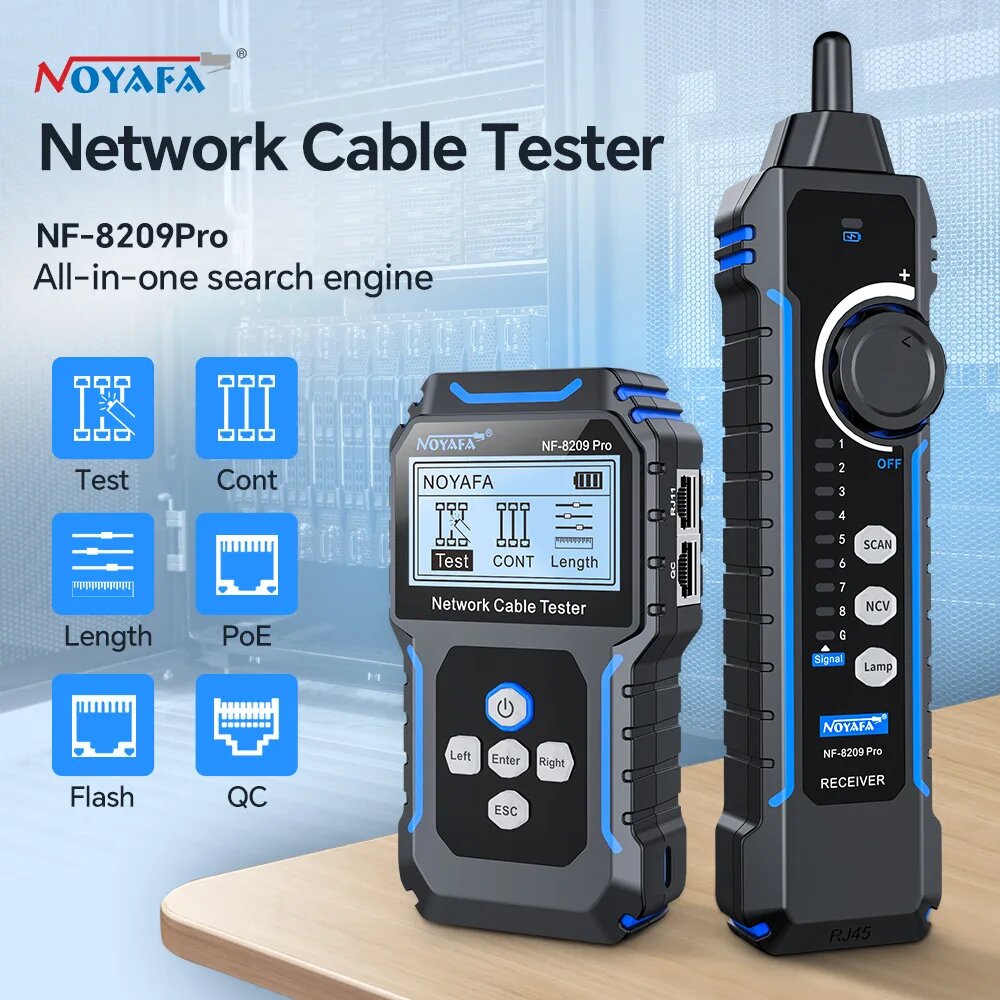 NOYAFA NF-8209 Pro Тестер сетевых кабелей OptiNet