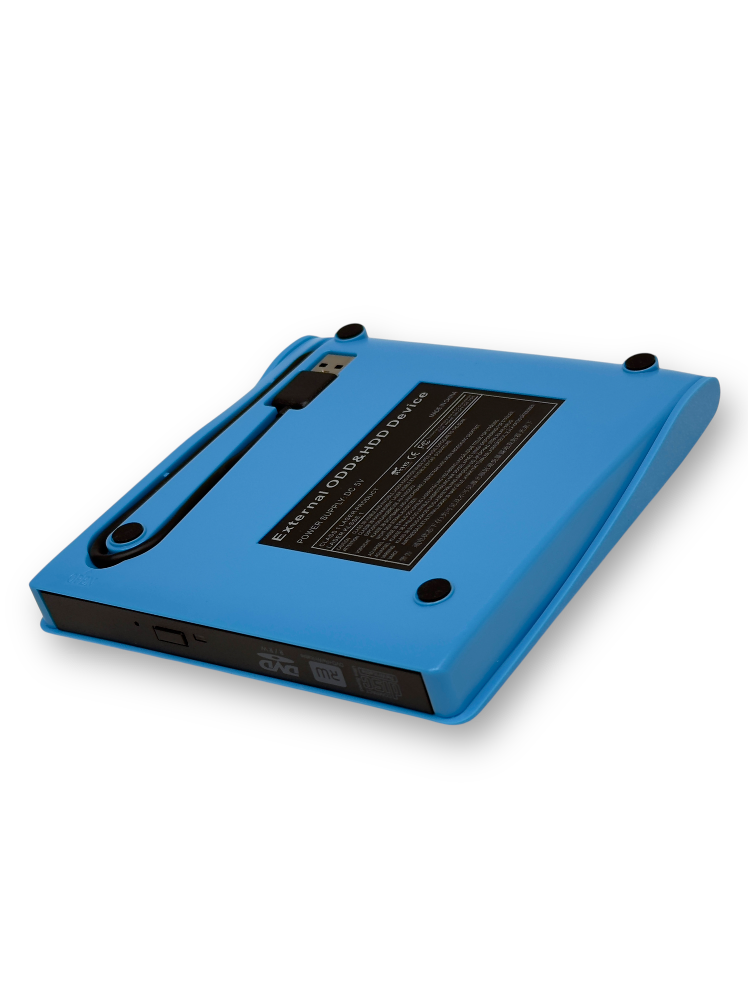 Внешний дисковод для ноутбука TLC оптический привод для компьютера CD DVD-RW USB 3.0, синий — фото 1