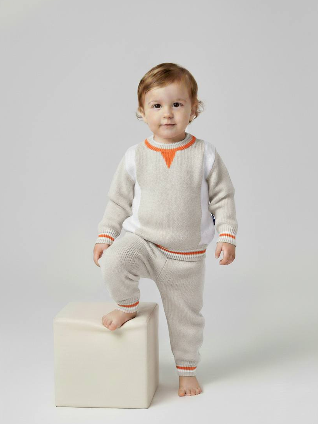 Комплект одежды Gunesh Line Textile Линейка, размер 86, бежевый.