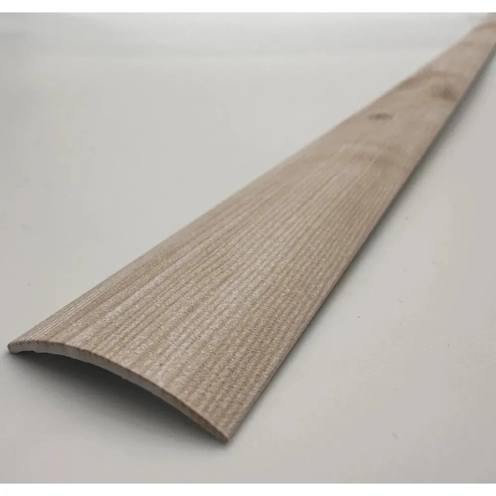 Алком-М Порог алюминиевый стыкоперекрывающий одноуровневый стык (ПД 02) 30x44 900 мм ива светлая ПД02-0013