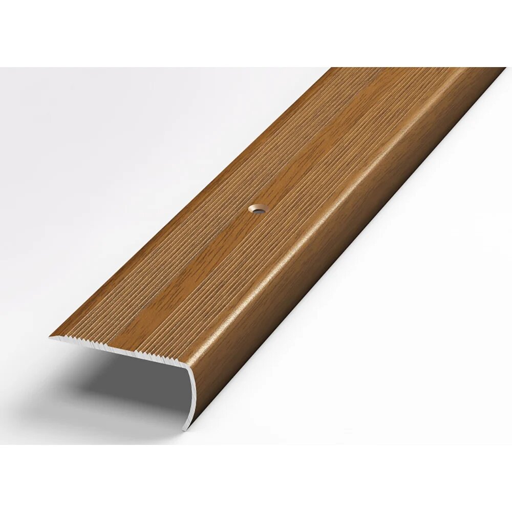 Лука Порог угловой алюминиевый 40ммх20мм 135м декоративный Орех 00000003162
