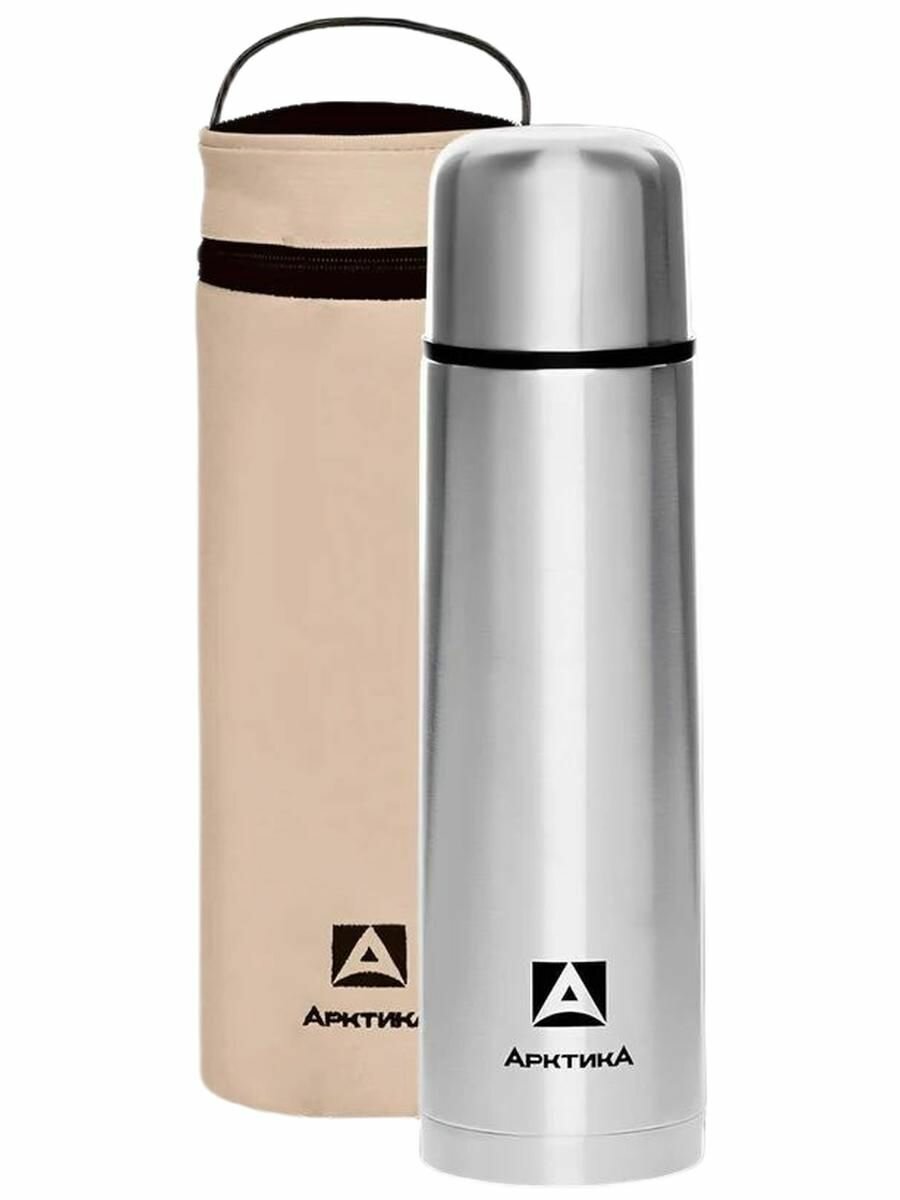 Термос Арктика 101-1000A для напитков, 1000 мл, чехол
