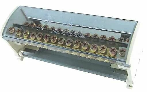 Модульный распределительный блок на DIN-рейку МРБ-125 2П 125А 2х15 групп