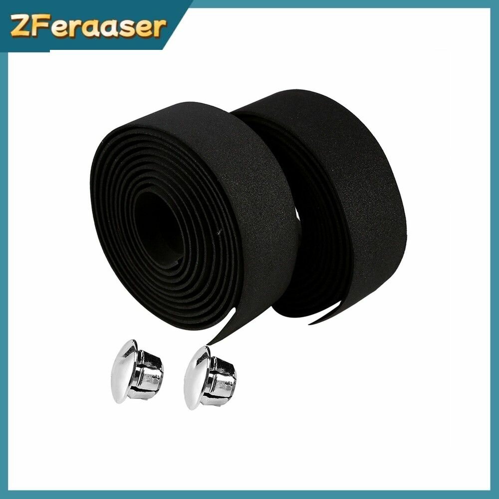2шт противоскользящая амортизирующая лента для руля велосипеда, черная