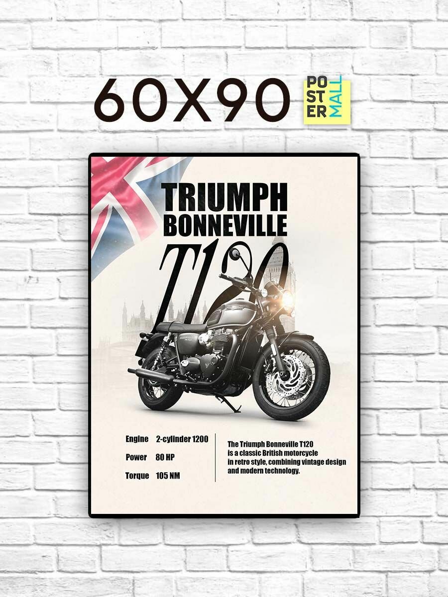 Постер для интерьера на стену (60х90 см). Мото Harley-Davidson Sportster S1250