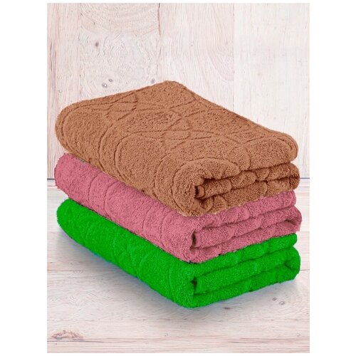 фото Набор махровых полотенец yasmin 3шт(50*100) туркмения