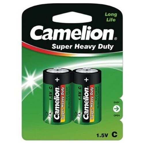 energy батарейка солевая r14 c 2 шт 9 уп Батарейка C солевая Camelion R14-2BL Heavy Duty в блистере 2шт.