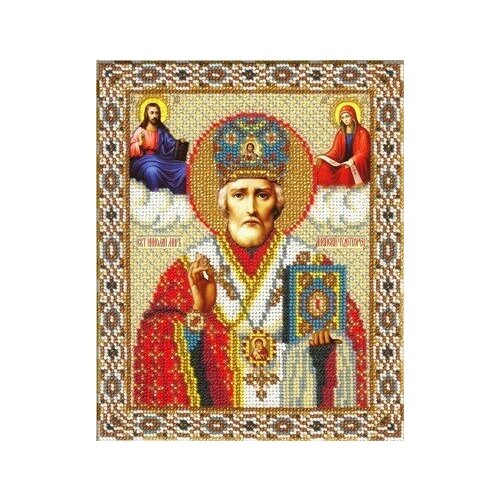 фото Набор для вышивки бисером русская искусница "святой николай чудотворец", 18 х 22,5 см, арт. 314