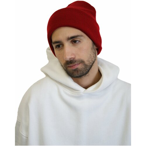 фото Шапка мужская zhaki бини , бордовая