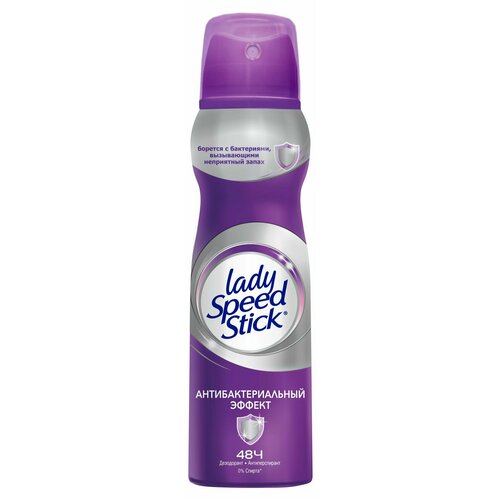 Дезодорант-антиперспирант спрей женский Lady Speed Stick антибактериальный, 150 мл,3 шт