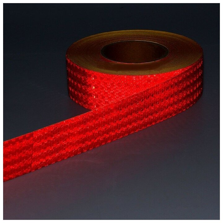 Светоотражающая лента самоклеящаяся красная 5 см х 25 м 2604177