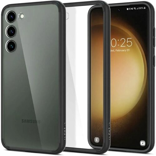 Защитный чехол SPIGEN ULTRA HYBRID GALAXY S23 MATTE BLACK гибридный чехол spigen для galaxy s20 ultra ultra hybrid кристально прозрачный acs00713