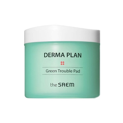 Диски-пилинг для чувствительной кожи THE SAEM Derma Plan Green Trouble Pad