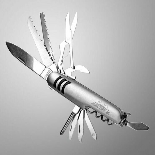 Нож швейцарский Спасатель 11в1, серебристый нож швейцарский спасатель 11в1 серебристый