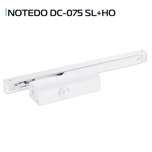 Дверной доводчик NOTEDO DC-075 SL+HO, белый RAL9016