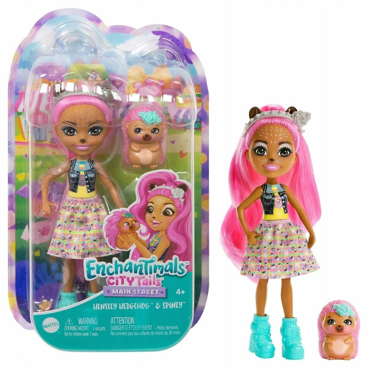 Кукла Mattel Enchantimals Ежик Хенсли и питомец Спин HKN13/FNH22