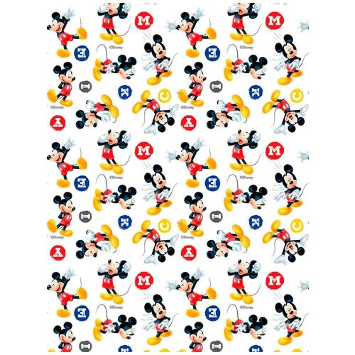 фото Упаковочная бумага (0,7*1 м) микки маус, 1 шт. дон баллон