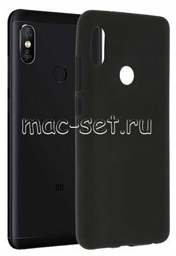 Чехол-накладка для Xiaomi Redmi Note 5 / Pro силиконовая черная 1.2 мм
