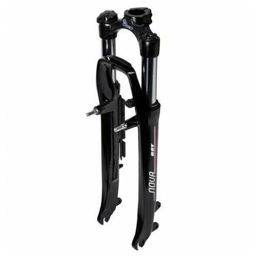 фото Вилка амортизационная 1-0333 700сх1" резьба 55мм шток 200мм пруж.-эласт. регул. 60мм v+d черная rst nova т