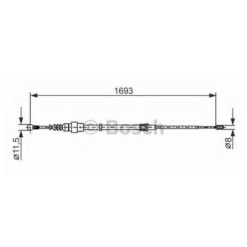 Трос ручного тормоза Bosch 1987477698