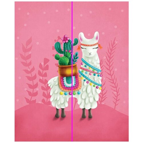 Фотообои WONDERWALL Лама розовая 2,28х2,8 м