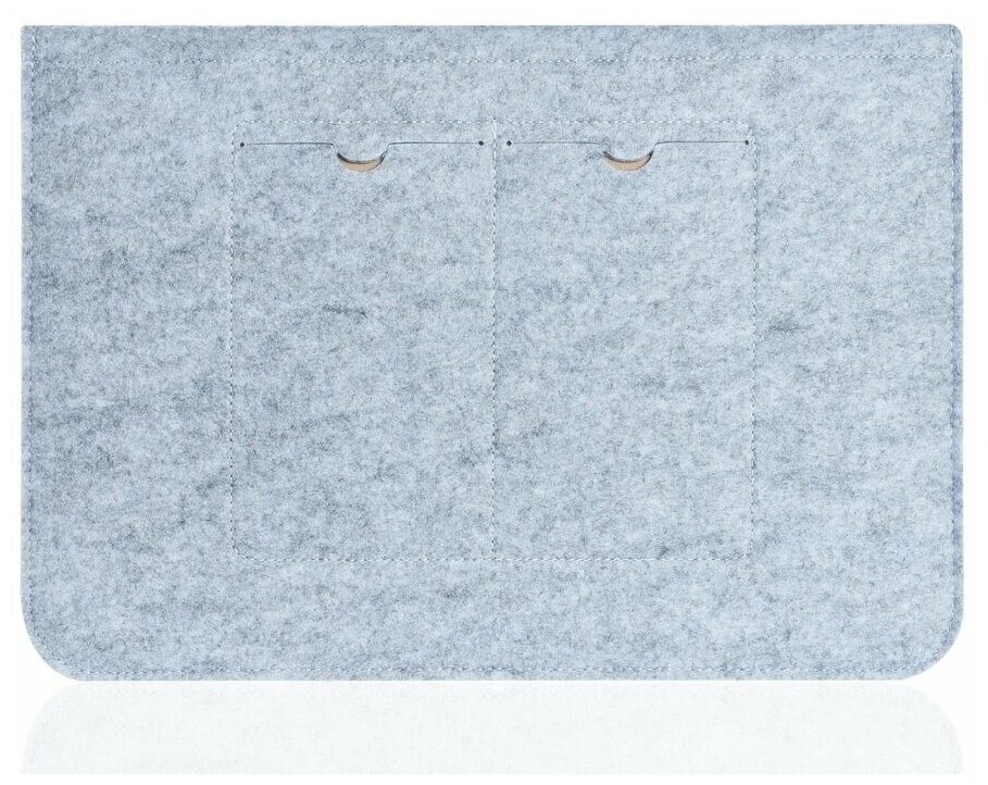 Конверт для Macbook 11-12" войлочный серый на липучке