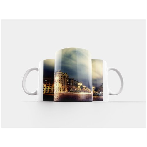 фото Кружка "городской пейзаж, город, ночь" 320 мл lotsprints