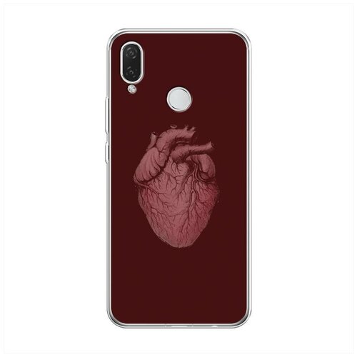 фото Силиконовый чехол "сердце красный фон" на huawei p smart plus / хуавей п смарт плюс case place