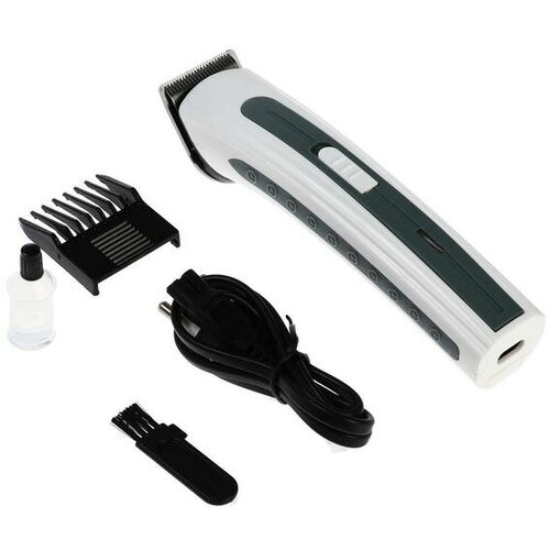 Машинка для стрижки Luazon Home LTRI-11, 3 Вт, насадка 3 мм, на аккумуляторе, серая barber s spray охлаждающее средство для ухода за ножевым блоком 400 мл