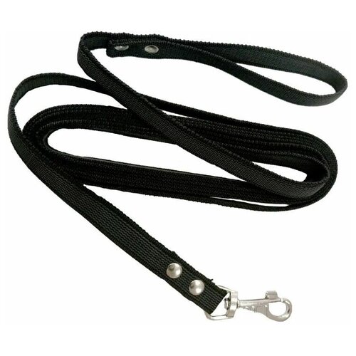 Поводок Зооэкспресс капрон прорезиненный черный 25мм*5м 0481Ч