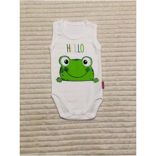 Белое боди для новорожденного, 68-74 см