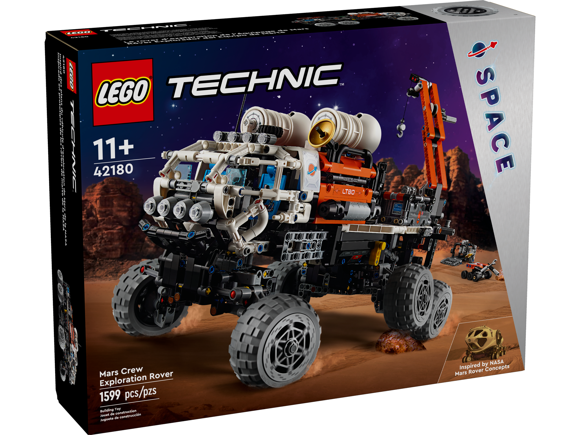 Конструктор LEGO Technic 42180 Исследовательский Марсоход, 1599 дет.