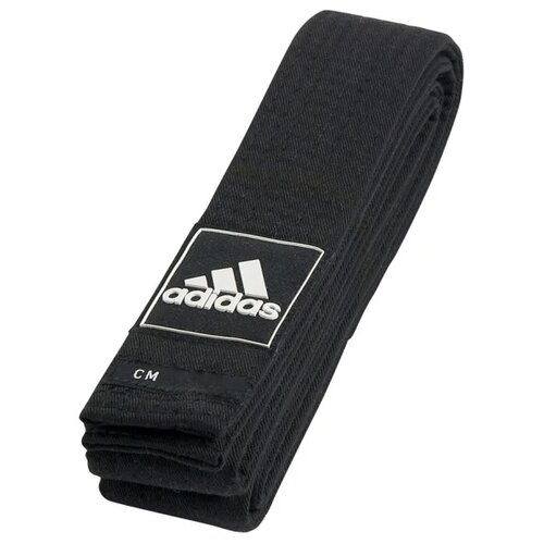 Пояс adidas Competition, сертификат WTF, 220 см, черный optitect firming belt free size black