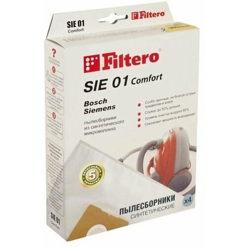 dino super 2 Комплект пылесборников Filtero SIE 01 Comfort (4 шт.)