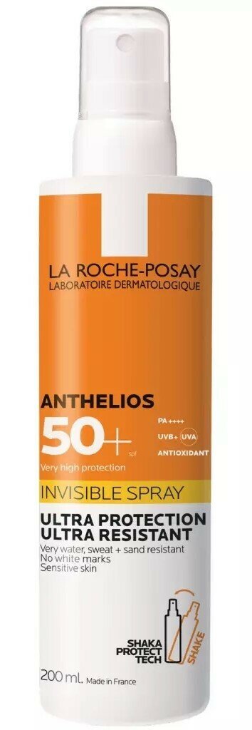 La Roche-Posay ANTHELIOS Солнцезащитный невидимый спрей для лица и тела SPF 50+, 200 мл