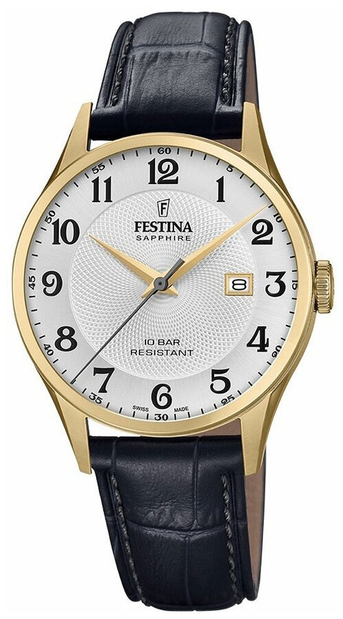 Наручные часы FESTINA Швейцарские наручные часы Festina F20010/1, желтый, золотой